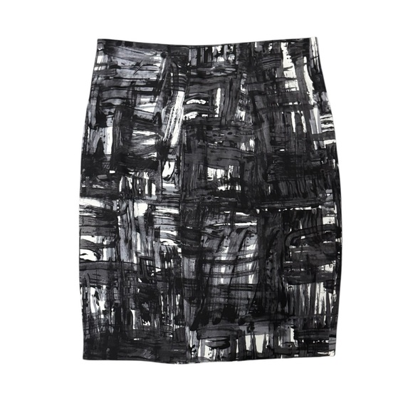Vince Abstract Brushstroke Silk Blend Skirt Size 12 - Picture 2 of 5